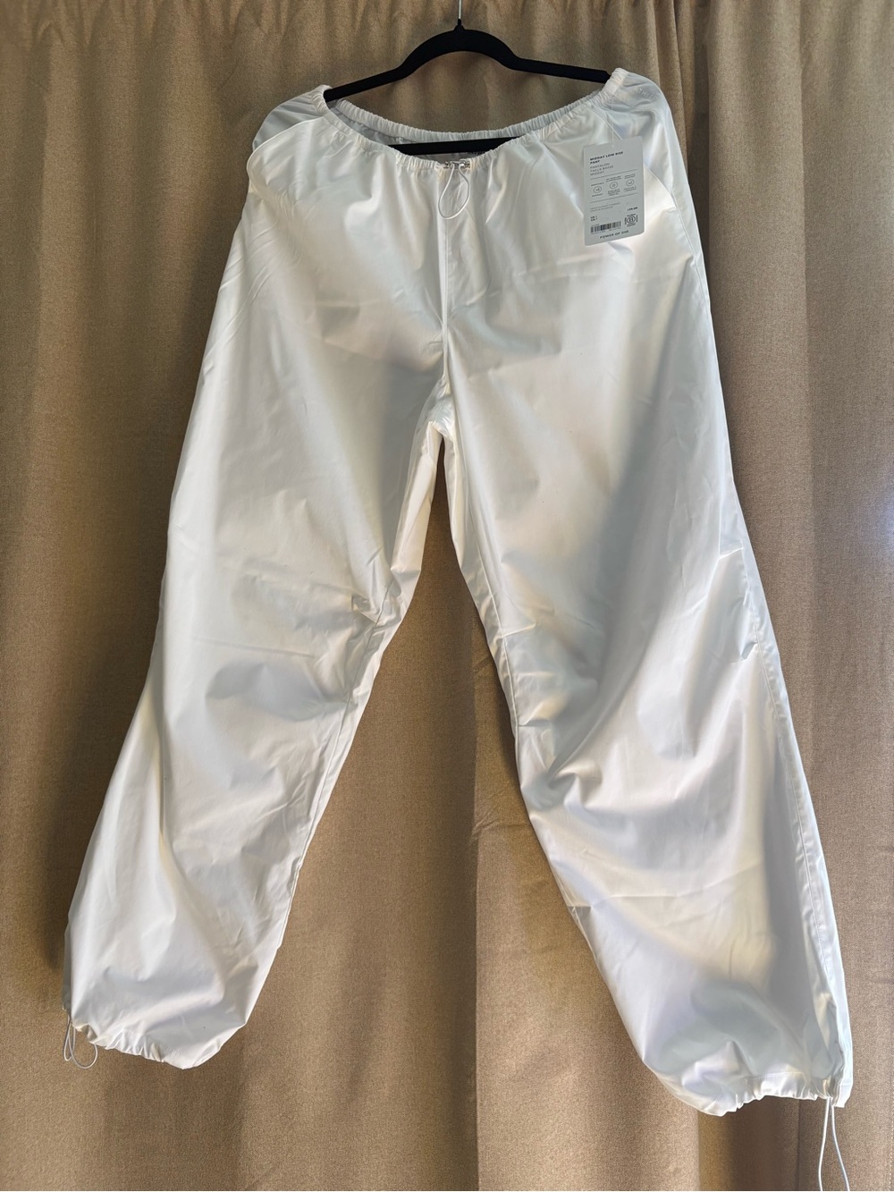 Athleta Low Rise White Track Pants - Elastic Waist